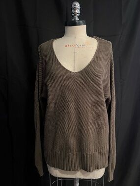 Lucky Brand Brown Waffle Knit Pullover